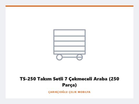 TS-250 Takım Setli 7 Çekmeceli Araba (250 Parça)